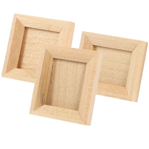 Milisten 3 Stück Mini -Fotorahmen Ornamente Miniatur Klein Mini-Puppenhaus-Fotorahmen unfertige Holzrahmen Bilderrahmen aus Holz zum Basteln Mini-Bilderrahmen Beige Milisten 3 Stück Mini -Fotorahmen Ornamente Miniatur Klein Mini-Puppenhaus-Fotorahmen unfertige Holzrahmen Bilderrahmen aus Holz zum Basteln Mini-Bilderrahmen Beige von Milisten