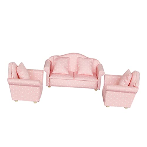 Milisten 3 Stück Mini -simuliertes Rosa Polka -Punkt -Sofa Puppenhaus-miniaturen Mini-Sofa Puppenstubencouch Mit Kissen Modellsofa Mini-simulationsmöbel Holz Milisten 3 Stück Mini -simuliertes Rosa Polka -Punkt -Sofa Puppenhaus-miniaturen Mini-Sofa Puppenstubencouch Mit Kissen Modellsofa Mini-simulationsmöbel Holz von Milisten