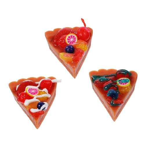 Milisten 3 Stück Miniatur Pizza Charms Realistische Dreieckspizza für DIY Handy Case Bastelprojekte Fotodekoration Modell Transparent von Milisten
