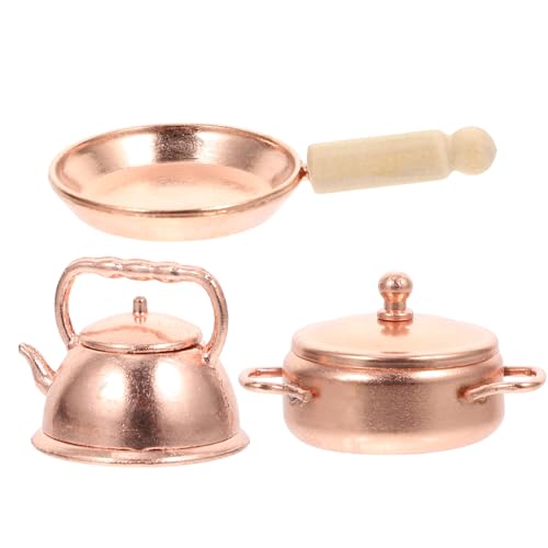 Milisten 3 Stück Minitopf Werkzeug Miniatur-Kochgeschirr- Mini-Puppenhaus- Mini-Küchenrequisiten Mini-Küchenutensilien Mini-Hausschmuck Mini House Prop Aluminiumlegierung Golden Milisten 3 Stück Minitopf Werkzeug Miniatur-Kochgeschirr- Mini-Puppenhaus- Mini-Küchenrequisiten Mini-Küchenutensilien Mini-Hausschmuck Mini House Prop Aluminiumlegierung Golden von Milisten