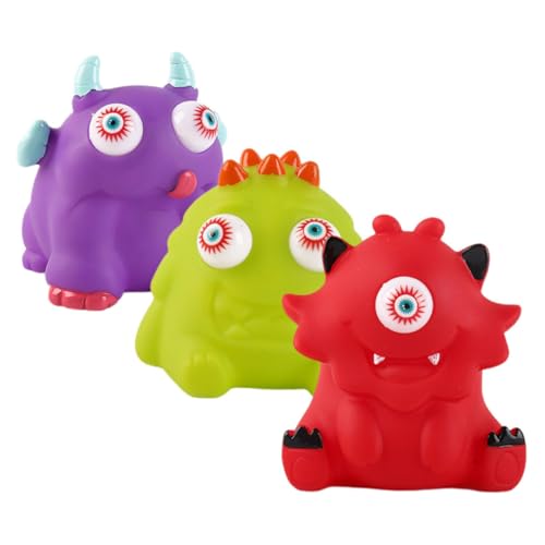 Milisten 3 Stück Monster Stressabbau Drückspielzeug für Kindergeburtstag Fidget mit Pop Up Augen Mitgebsel für Partys und Kreativ von Milisten