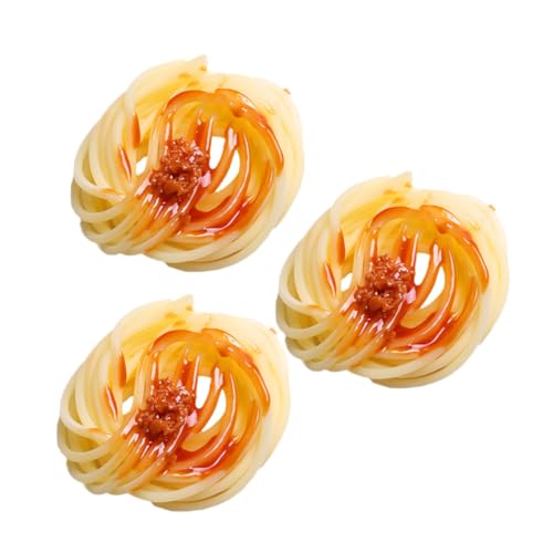 Milisten 3 Stück Pasta -Modell Von Fleischsauce Künstliche Spaghetti-Modelle Desktop-Spaghetti-Ornamente Essen Simuliertes Spaghetti- Simuliertes Spaghetti-Modell PVC von Milisten