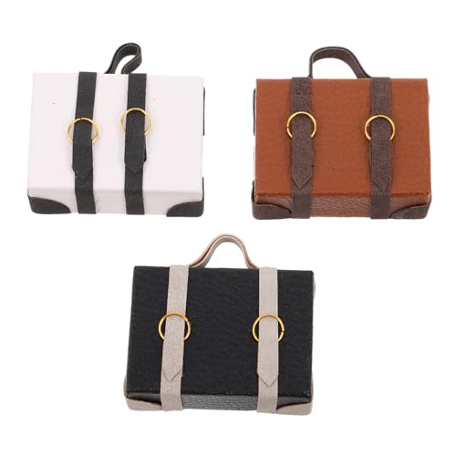 Milisten 3 Stück Puppenhaus Miniatur Koffer Aktentasche Detailgetreue Kleine Aufbewahrungsaccessoires in Dunkel und Braun für Puppenhaus Dekoration Milisten 3 Stück Puppenhaus Miniatur Koffer Aktentasche Detailgetreue Kleine Aufbewahrungsaccessoires in Dunkel und Braun für Puppenhaus Dekoration von Milisten