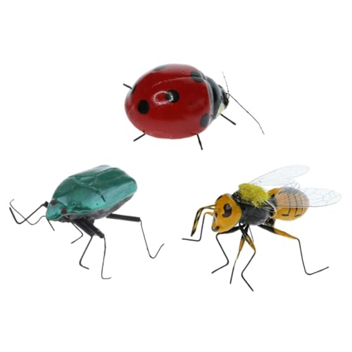 Milisten 3 Stück Realistische Insektenfiguren Garten Deko Lernspielzeug für Biene für Garten und von Milisten