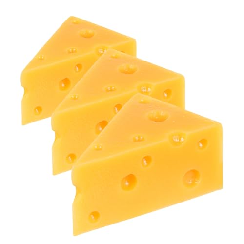 Milisten 3 Stück Realistisches Künstliches Käse Modell Teilig Dreieckige Simulation Lebensmittel Dekoration für Küche Bäckerei Shop Display Fotografie Requisiten Milisten 3 Stück Realistisches Künstliches Käse Modell Teilig Dreieckige Simulation Lebensmittel Dekoration für Küche Bäckerei Shop Display Fotografie Requisiten von Milisten