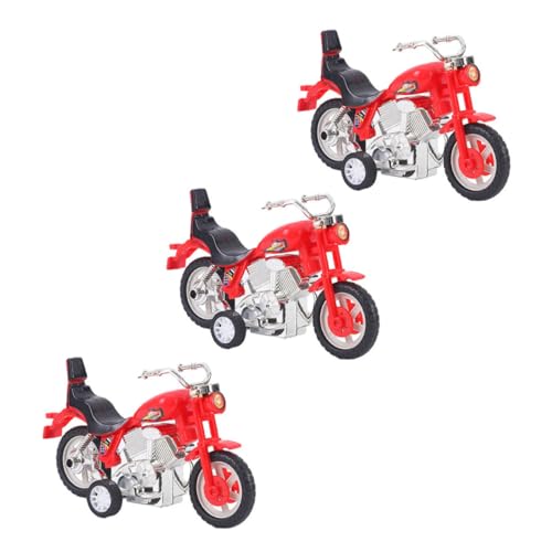 Milisten 3 Stück Rückzieh Motorradspielzeug für Simulation Spielzeugfahrzeug aus Hochwertigem Kunststoff für Lernspiele und Interaktion mit Kleinkindern Zufällige Farbe von Milisten