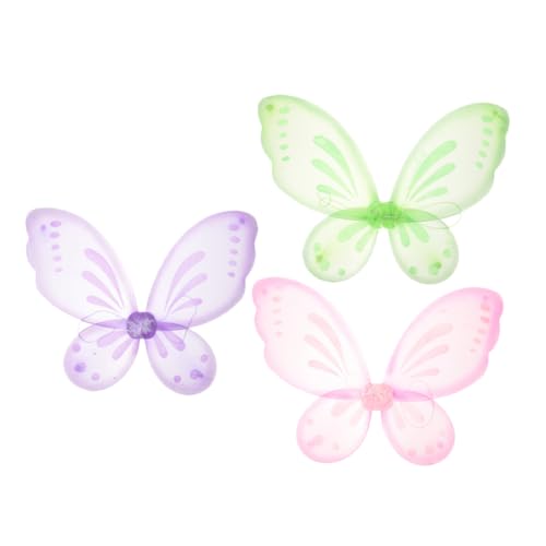 Milisten 3 Stück Schmetterlingsflügel Spielzeugflügel Party Halloween Kleid Kleinkind Schmetterlingskostüm Halloween Partygeschenk Geburtstag Halloween Kostümzubehör von Milisten