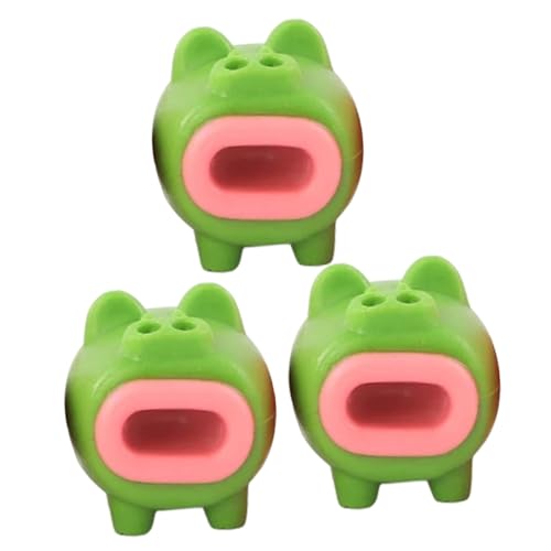 Milisten 3 Stück Schwein Quetschspielzeug Stressspielzeug Lustiges Antistress Fidget Toy für Mädchen Party Dekompression Sensorisches Zufällige Farbe Zufällige Farbe von Milisten