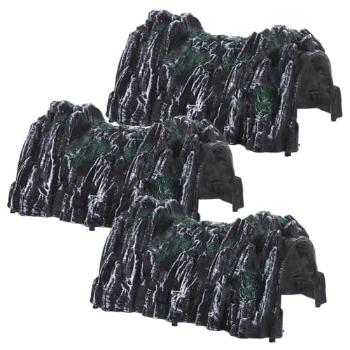 Milisten 3 Stück Simulation Höhlentunnel Modell Kunststoff Zug Tunnel Zubehör für Robustes Gleis Diorama Landschaftsmodell Dekoratives für Eisenbahn Spur und Szenenbau von Milisten