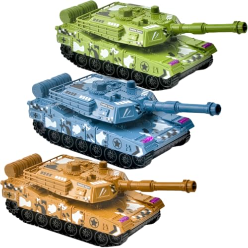 Milisten 3 Stück Pullback Panzermodelle Pädagogisches Spielzeug für Jungen Spielzeug Panzer für Schreibtischdekoration und Lernspielzeug von Milisten