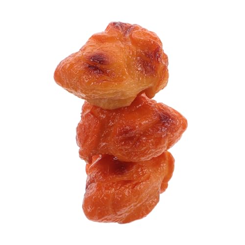 Milisten 3 Stück Simuliertes Chicken-Nugget-Modell Künstliche Lebensmittelquelle Simulationshuhn Realistische Lebensmittelpräsentation Realistisches Spielfutter PVC Orange von Milisten