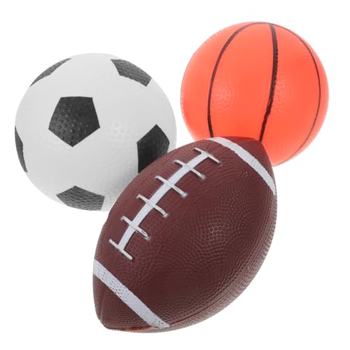 Milisten 3 Stück Spielplatzbälle Outdoor draußen Bounce Ball für Kleinkinder spielsachen Outdoor Kickball lustiger Springender Ball Flummi Vinyl von Milisten