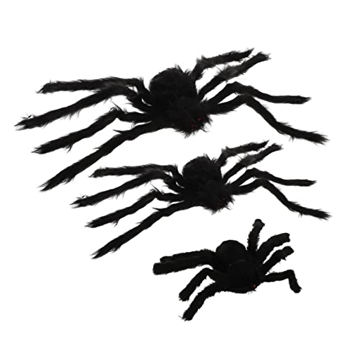 Milisten 3 Stück Spinnennetz- Halloween Streich Gruselig Drinnen Realistisch Haustier Katzenspielzeug Simulationsspinnen Partyzubehör Spukhaus Spinnen Plüsch Black Milisten 3 Stück Spinnennetz- Halloween Streich Gruselig Drinnen Realistisch Haustier Katzenspielzeug Simulationsspinnen Partyzubehör Spukhaus Spinnen Plüsch Black von Milisten