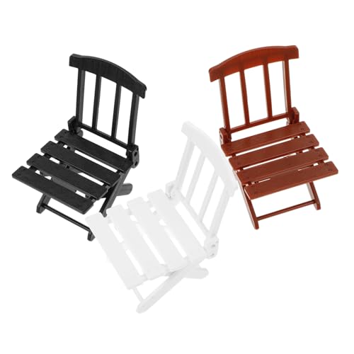 Milisten 3 Stück Strandkorb-Modell Stuhl Mini-strandkorb Simuliertes Strandkorbmodell Mini-Lounge-Sessel Modell Eines Miniatur-loungesessels Mini-hausverzierung Plastik von Milisten