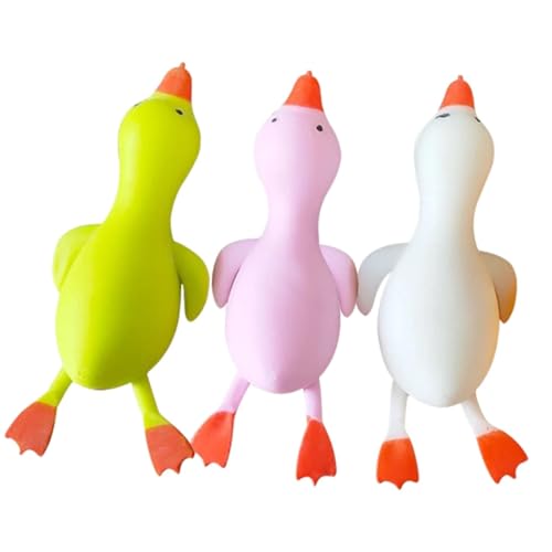 Milisten 3 Stück Teiliges Entenform Squeeze aus TPR Stressabbau Dehnbares Kompaktes Antistress für Erwachsene Tragbares Sensorisches als Partygeschenk Zufällige Farbe Zufällige Farbe von Milisten