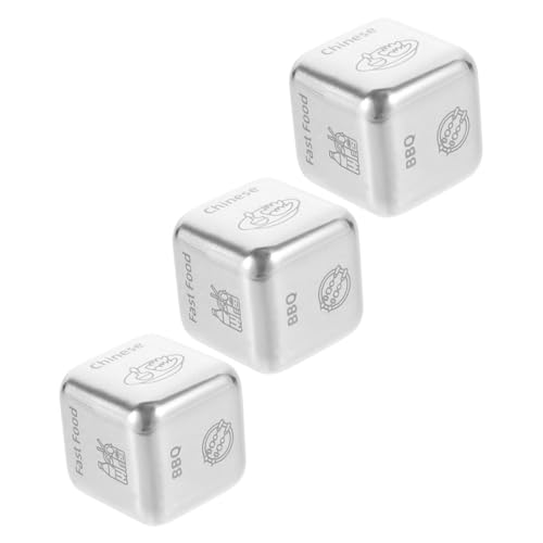 Milisten 3 Stück Teiliges Food Decision Dice aus Edelstahl Langlebige Essenswürfel für Dinner Stressfreie Essenswahl Glatte Oberfläche Vielseitig für Weihnachten und Geburtstag Geeignet Milisten 3 Stück Teiliges Food Decision Dice aus Edelstahl Langlebige Essenswürfel für Dinner Stressfreie Essenswahl Glatte Oberfläche Vielseitig für Weihnachten und Geburtstag Geeignet von Milisten