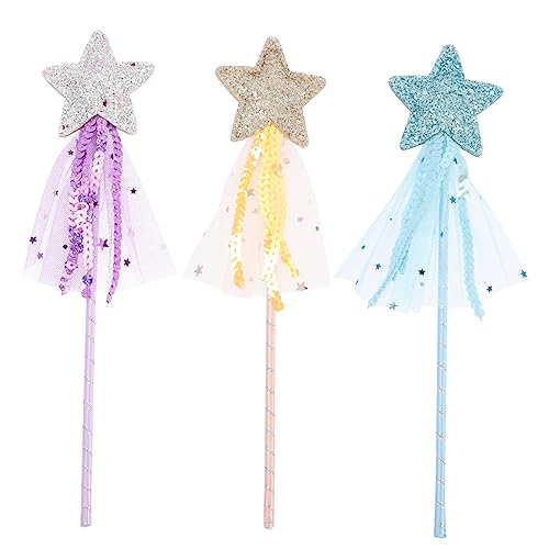 Milisten 3 Stück Teiliges Glitzer Zauberstäbe für Mädchen Handheld Fairy Wands für Geburtstagsfeiern und Kostüme für Verkleidung und Zauberhafte Milisten 3 Stück Teiliges Glitzer Zauberstäbe für Mädchen Handheld Fairy Wands für Geburtstagsfeiern und Kostüme für Verkleidung und Zauberhafte von Milisten