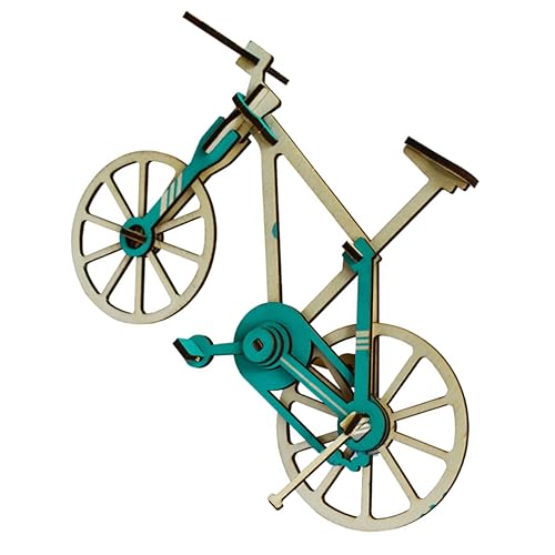 Milisten 3 Stück Teiliges Holzpuzzle Puzzle Handgefertigt aus Hochwertigem Holz Sicher Glatt Fördert Hand Auge Koordination und Kreativität Fahrrad für Jungen und Mädchen von Milisten