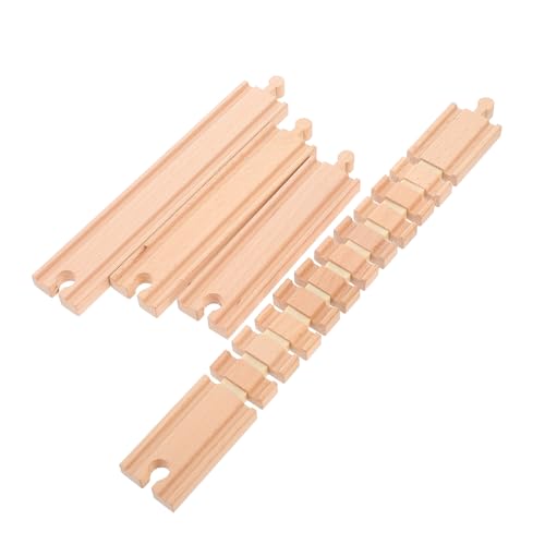 Milisten 3 Stück Teiliges Holzschienen für Modularer BAU für Eisenbahnspielzeug Fördert Hand Augen Koordination und Kreatives für und Interaktive Spiele von Milisten