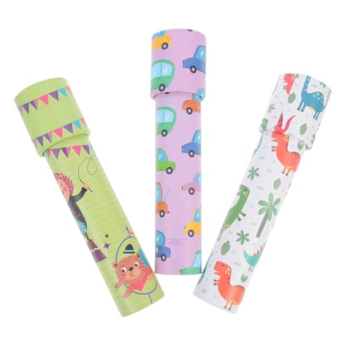 Milisten 3 Stück Teiliges Kaleidoskop Farbenfrohes Leichtes Wissenschaftsspielzeug Fördert Kreativität und Vorstellungskraft Lernspielzeug und Geburtstagsgeschenk Zufälliger Stil von Milisten