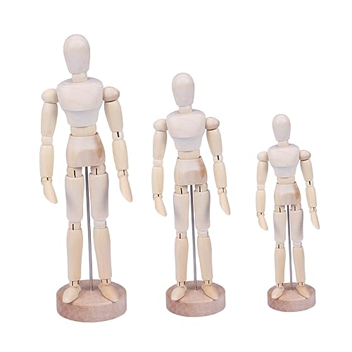 Milisten 3 Stück Teiliges Kreative Holzpuppen mit Gelenken Flexibles Dekorationsspielzeug für Schreibtisch und Holzfiguren für Künstler Milisten 3 Stück Teiliges Kreative Holzpuppen mit Gelenken Flexibles Dekorationsspielzeug für Schreibtisch und Holzfiguren für Künstler von Milisten