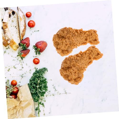 Milisten 3 Stück Teiliges Künstliche Hähnchenkeulen Realistische Imitation Lebensnahes Food Leicht und Kompakt als Foto Requisite und Küchen Dekoration von Milisten