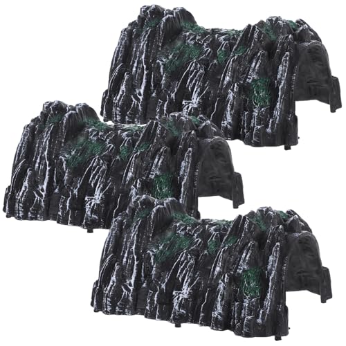 Milisten 3 Stück Teiliges Kunststoff Eisenbahn Tunnel Zubehör Realistisches Höhlenmodell für Robustes für Sandtisch Landschaft Passgenau für Miniatur Zugstrecken Fördert Kreatives von Milisten