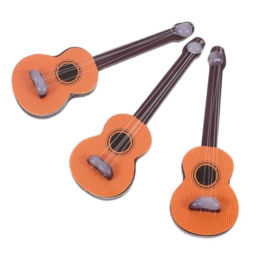 Milisten 3 Stück Teiliges Mini Gitarren Modell aus Holz Langlebig und Realistisch Kleine Gitarren Deko für Puppenhaus Miniatur Landschaft und Heimdekoration Robust und Formstabil von Milisten