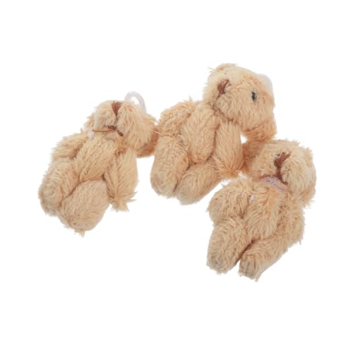 Milisten 3 Stück Teiliges Mini Plüschbär Figuren Robuste Kuscheltier Dekoration Realistische Miniatur Bären für Puppenhaus DIY Basteln und Tischdeko Langlebig und Detailreich von Milisten