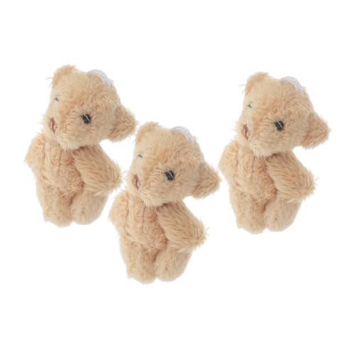 Milisten 3 Stück Teiliges Mini Plüschbär Kleine Handgefertigte Kuscheltier Deko Filigrane Miniatur Bären für Puppenhaus Tischdeko Garten und DIY Bastelprojekte Gastgeschenke Geeignet von Milisten