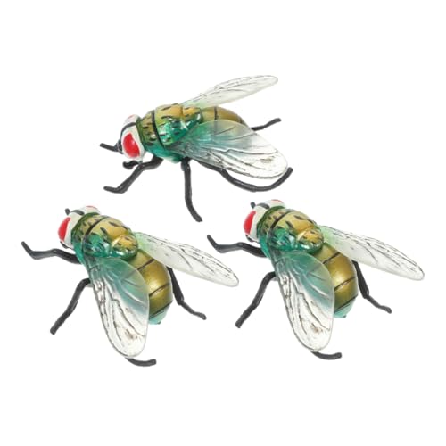 Milisten 3stücke Simulierte Insekten Aus Plastik Winzige Kunstfliegen Realistische Tierfliegenstatue Kleine Fliegenfigur Für Sammler Plastikkäfer Für Schreibtischdekoration von Milisten