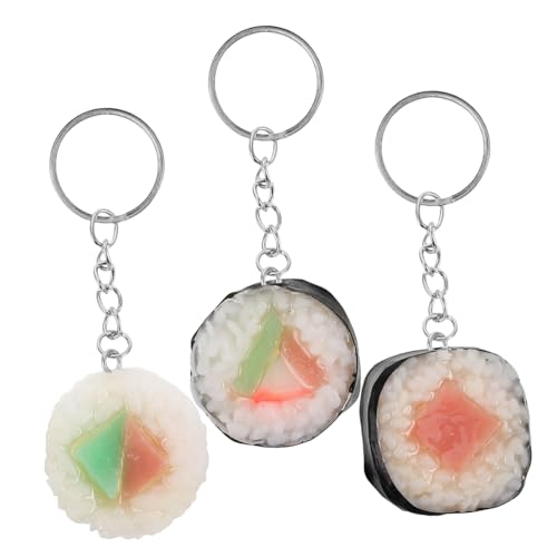 Milisten 3 Stück Teiliges Sushi Modell Schlüsselanhänger Realistische Japanische Reisbällchen und Sushi Deko Fotografie für und Japanischer Kultur Milisten 3 Stück Teiliges Sushi Modell Schlüsselanhänger Realistische Japanische Reisbällchen und Sushi Deko Fotografie für und Japanischer Kultur von Milisten