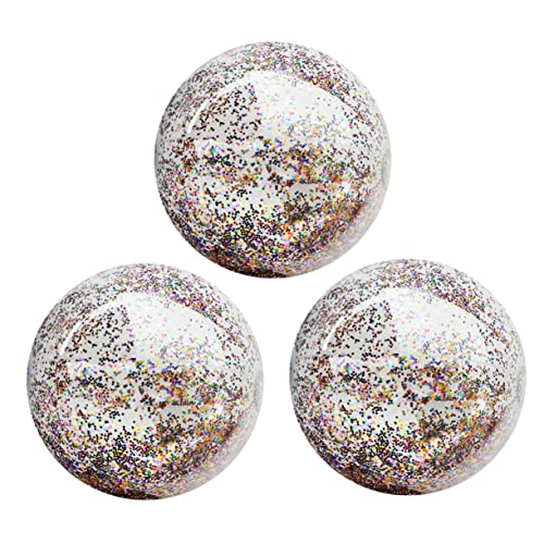 Milisten 3 Stück Teiliges Transparentes Glitzer Strandball Aufblasbare Wasser Spielzeuge für Strand Pool und Partys Lustige Fotorequisiten mit Chic und Milisten 3 Stück Teiliges Transparentes Glitzer Strandball Aufblasbare Wasser Spielzeuge für Strand Pool und Partys Lustige Fotorequisiten mit Chic und von Milisten
