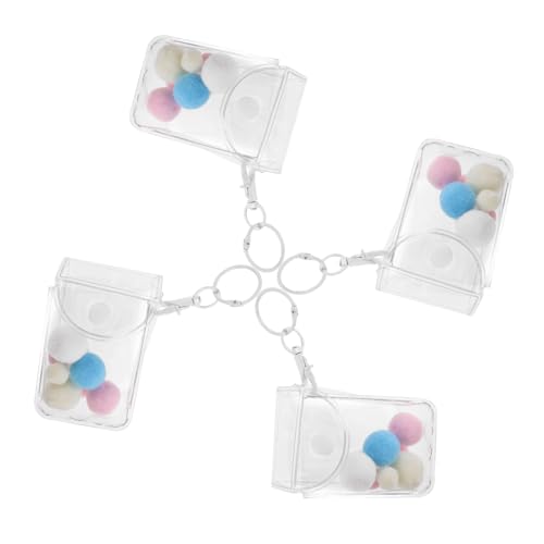 Milisten 3 Stück Transparente Mini PVC Taschen Klare Aufbewahrungstaschen für Puppen und Sammelfiguren Minimalistisches Design Schlüsselanhänger Anhänger Sichtfenster Tragbarer Organizer von Milisten