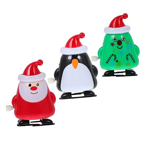 Milisten 3 Stück Wind Up Weihnachtsfiguren mit Weihnachtsmann Tannenbaum Pinguin Lustiges Mechanisches Aufziehspielzeug für Kleine Handliche Xmas Mitgebsel für Party und Milisten 3 Stück Wind Up Weihnachtsfiguren mit Weihnachtsmann Tannenbaum Pinguin Lustiges Mechanisches Aufziehspielzeug für Kleine Handliche Xmas Mitgebsel für Party und von Milisten