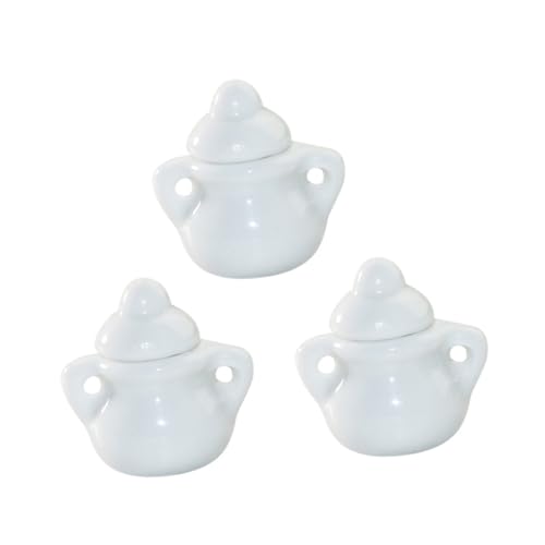 Milisten 3 Stück Zuckerdose mit Deckel Küchenzubehör weiß Miniatur-Bauernhaus Mini-Zuckertopf Miniaturzucker weiße Zuckerdose Kleiner Behälter Dollhouse Decor Simulation Zuckerdose Keramik Milisten 3 Stück Zuckerdose mit Deckel Küchenzubehör weiß Miniatur-Bauernhaus Mini-Zuckertopf Miniaturzucker weiße Zuckerdose Kleiner Behälter Dollhouse Decor Simulation Zuckerdose Keramik von Milisten