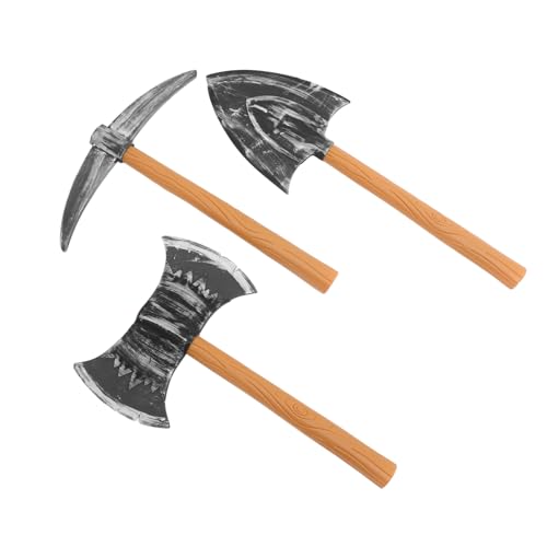 Milisten 3 Stück Zwergen-Requisiten Karneval zubehör Stütze Requisite Halloween- Cosplay Axtbeil künstliche realistisch Cleaver Halloween-Cosplay- Halloween Party Gnom Plastik von Milisten