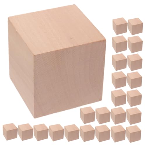 Milisten 30 Stück Holzbausteine Würfel Pädagogische Montessori Blöcke für Kreativität und Vorstellungskraft Fördern Sicheres Material DIY Bastelset Milisten 30 Stück Holzbausteine Würfel Pädagogische Montessori Blöcke für Kreativität und Vorstellungskraft Fördern Sicheres Material DIY Bastelset von Milisten