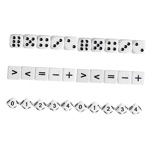 Milisten 30 Stück Mathe-Würfel Mathe-Spiel Kindermathematikspiele Acryl Weiß Milisten 30 Stück Mathe-Würfel Mathe-Spiel Kindermathematikspiele Acryl Weiß von Milisten