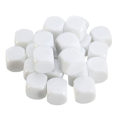 Milisten 30 Stück Teiliges Glänzende Weiße Blanko Würfel Quadratisch aus Acryl Robuste DIY Spielwürfel zum Individuellen Gestalten Langlebig und Vielseitig für Brettspiele und Partyspaß von Milisten