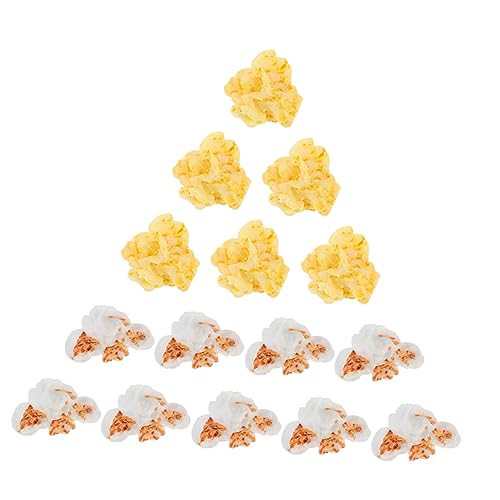 Milisten 30 Stück Teiliges Resin Popcorn Charms Bunte DIY Schmuck und Handyhüllen Ornamente Lebensechte Popcornform Geruchsfreie Kunststoffdekoration für Kreative Bastelprojekte von Milisten
