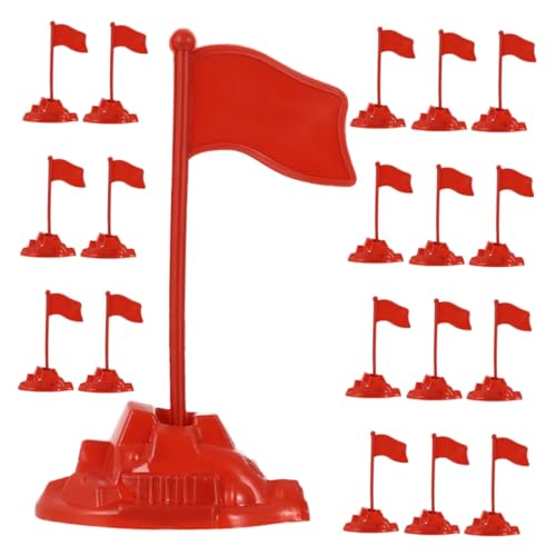 Milisten 30 Stück Teiliges Rotes Flaggenmodell für Sandtisch Miniatur Militärflaggen Kunststoff Figuren für Kreative Szenendekoration und DIY Spaß Geschenkidee von Milisten
