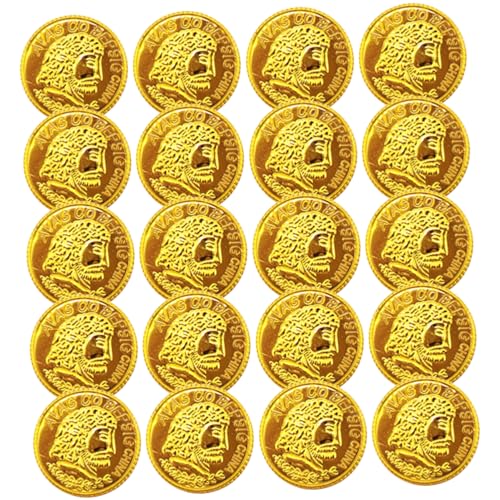 Milisten 300 Stück Goldmünzenspielzeug Party Schatz Piratenmünzen Belohnungsmünzen für Piratendekorationen Spielmarken Geld Kinderspielzeug Plastik Golden Milisten 300 Stück Goldmünzenspielzeug Party Schatz Piratenmünzen Belohnungsmünzen für Piratendekorationen Spielmarken Geld Kinderspielzeug Plastik Golden von Milisten