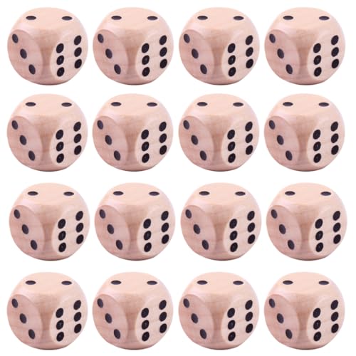 Milisten Holz Spielwürfel 30 Stück Lustige Punktwürfel für Kinder Standard Spielwürfel für Brettspiele Partyspiele und Garten 16mm Holz Dice Kinderfreundlich und Bodenschonend Milisten Holz Spielwürfel 30 Stück Lustige Punktwürfel für Kinder Standard Spielwürfel für Brettspiele Partyspiele und Garten 16mm Holz Dice Kinderfreundlich und Bodenschonend von Milisten