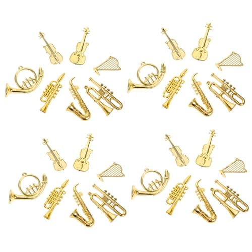 Milisten 35 Stück Teiliges Miniatur Musikinstrumente Set Realistische Mini Dekoration für Puppenhaus Detailgetreue Trompete Gitarre Vielseitig Einsetzbar als Weihnachtsbaum und Milisten 35 Stück Teiliges Miniatur Musikinstrumente Set Realistische Mini Dekoration für Puppenhaus Detailgetreue Trompete Gitarre Vielseitig Einsetzbar als Weihnachtsbaum und von Milisten