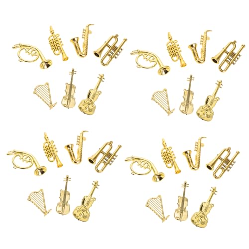 Milisten 35 Stück Teiliges Miniatur Musikinstrumenten Set Realistische Miniaturinstrumente für Puppenhausdekoration Mini Trompete und Gitarre Detailreich Kompakt und Pädagogisch Milisten 35 Stück Teiliges Miniatur Musikinstrumenten Set Realistische Miniaturinstrumente für Puppenhausdekoration Mini Trompete und Gitarre Detailreich Kompakt und Pädagogisch von Milisten
