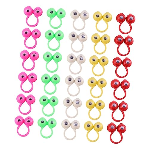 Milisten 36 Stück Teiliges Fingerpuppen mit Großen Augen Bunte Spielringe Kreatives Lernspielzeug für Puppentheater Rollenspiele und Partyzubehör Zufällige Farbe Zufällige Farbe von Milisten