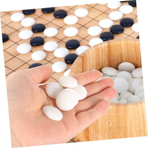 Milisten 360 Stück Teiliges Go schachspielset aus Bruchfestem Resin Kompakte Flache Spielsteine mit Glatter Oberfläche für Heimgebrauch und Go brettspiele Sichere Spielfiguren für von Milisten