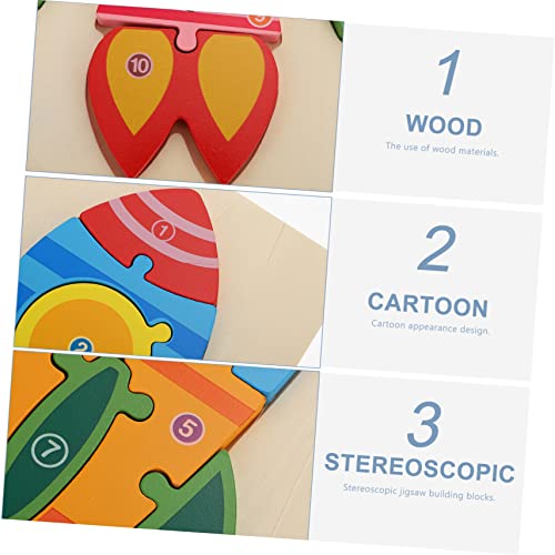 Milisten 3D -Puzzlespielzeug Puzzle-Block Kinderspielzeug Kleinkind für Holzblöcke Holzgeometrieformen Holzraketen-Puzzle Puzzlebrett aus Holz Musterblöcke aus Holz hölzern von Milisten