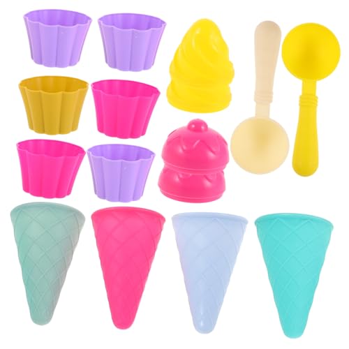 Milisten 3Er-Set Strandspielzeug für Leichte Sichere Plastik Eiscreme und Eisportionierer Kompakt Einfach zu Reinigen für Außen Strand und Parkspaß von Milisten